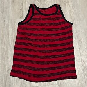Urban Heritage Red and Black Striped Tank Top